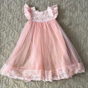 Trish Scully Child Peach Tulle Dress Size 5